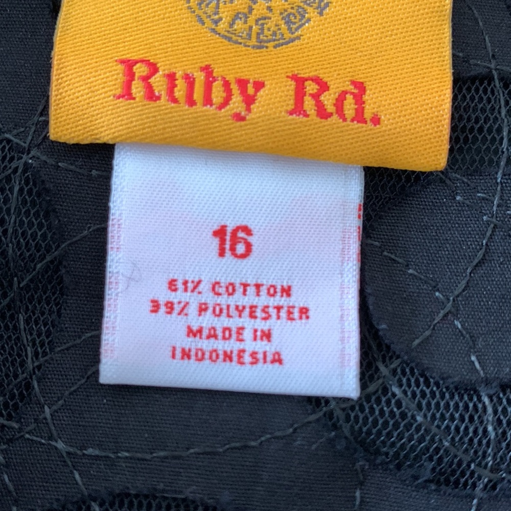 Ruby Rd. Black Lace Button Up Top. Size 16. Nwot - image 7